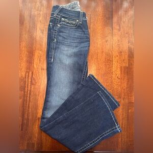 ARIAT REAL 25x32 Female Trouser Low Rise Stretch Entwined Wide Leg Jean NWOT